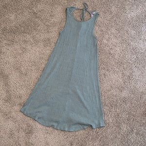 Green ribbed dress- boutique
